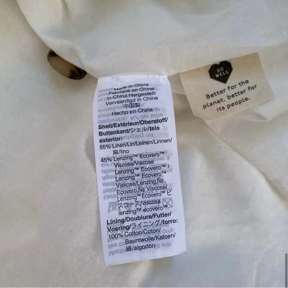 Madewell | Linen-Blend Button-Wrap Midi Dress - Picture 8 of 8